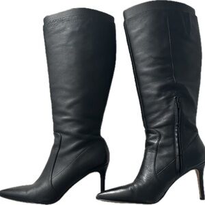 Nine West Elegant Black Knee-High Leather Boots 9M-WC